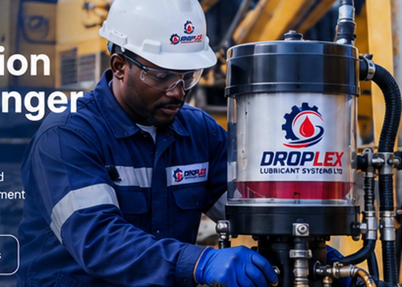 Droplex field technician servicing an automatic lubrication system